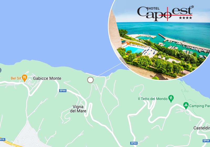 Dove si trova l'Hotel Capo Est a Gabicce Mare