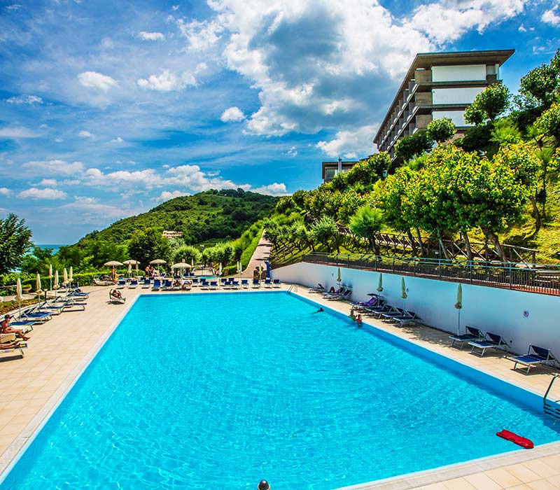 The hotel swimming pool