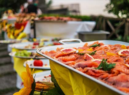 Portate di pesce a buffet