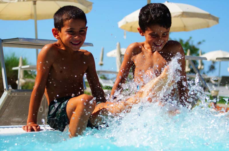 Children in the pool